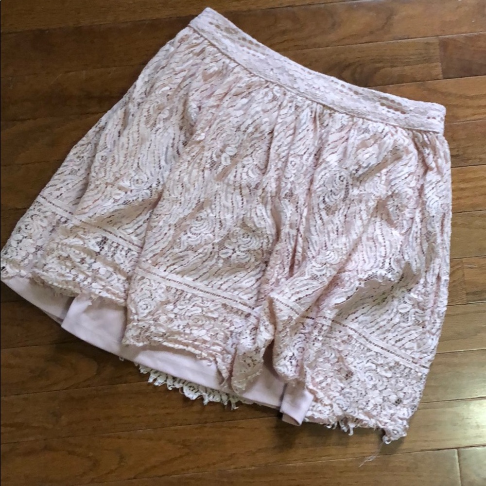Light pink lace skirt